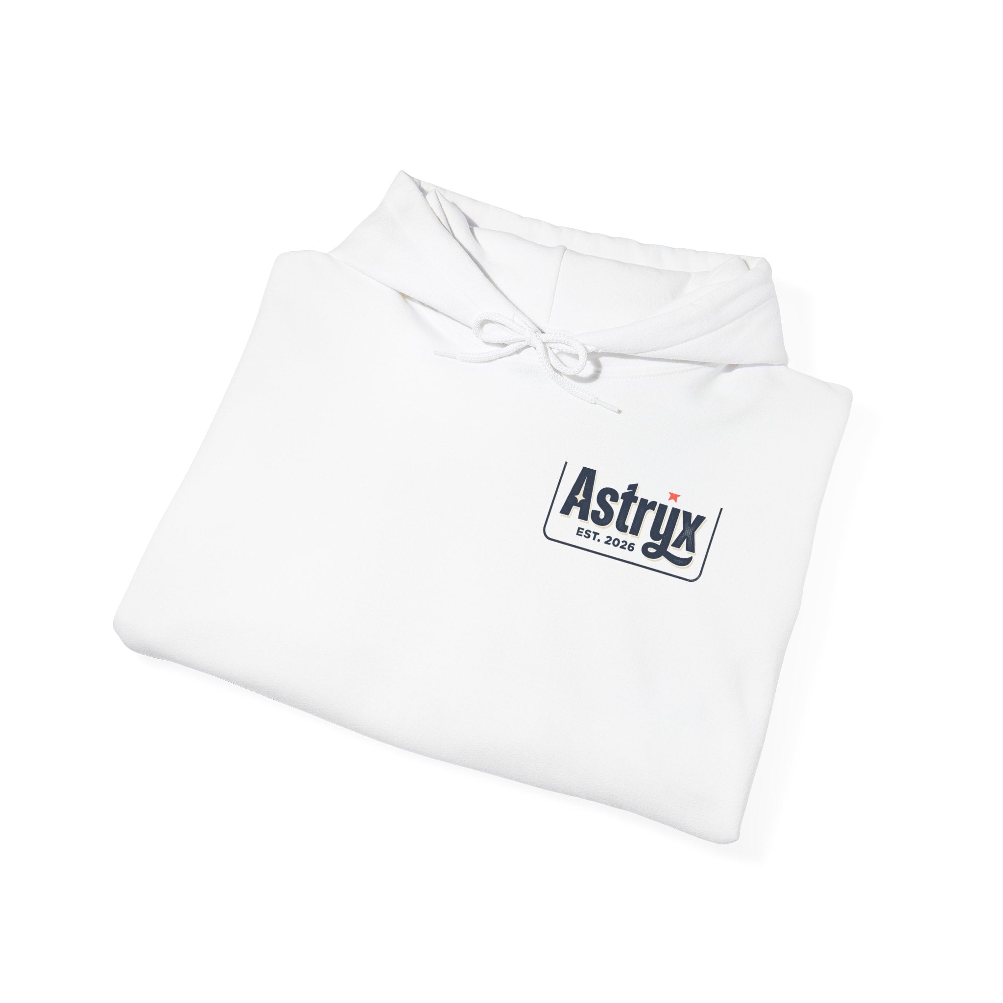 Astryx Logo Hoodie — Minimal Chest-Logo Pullover Sweatshirt