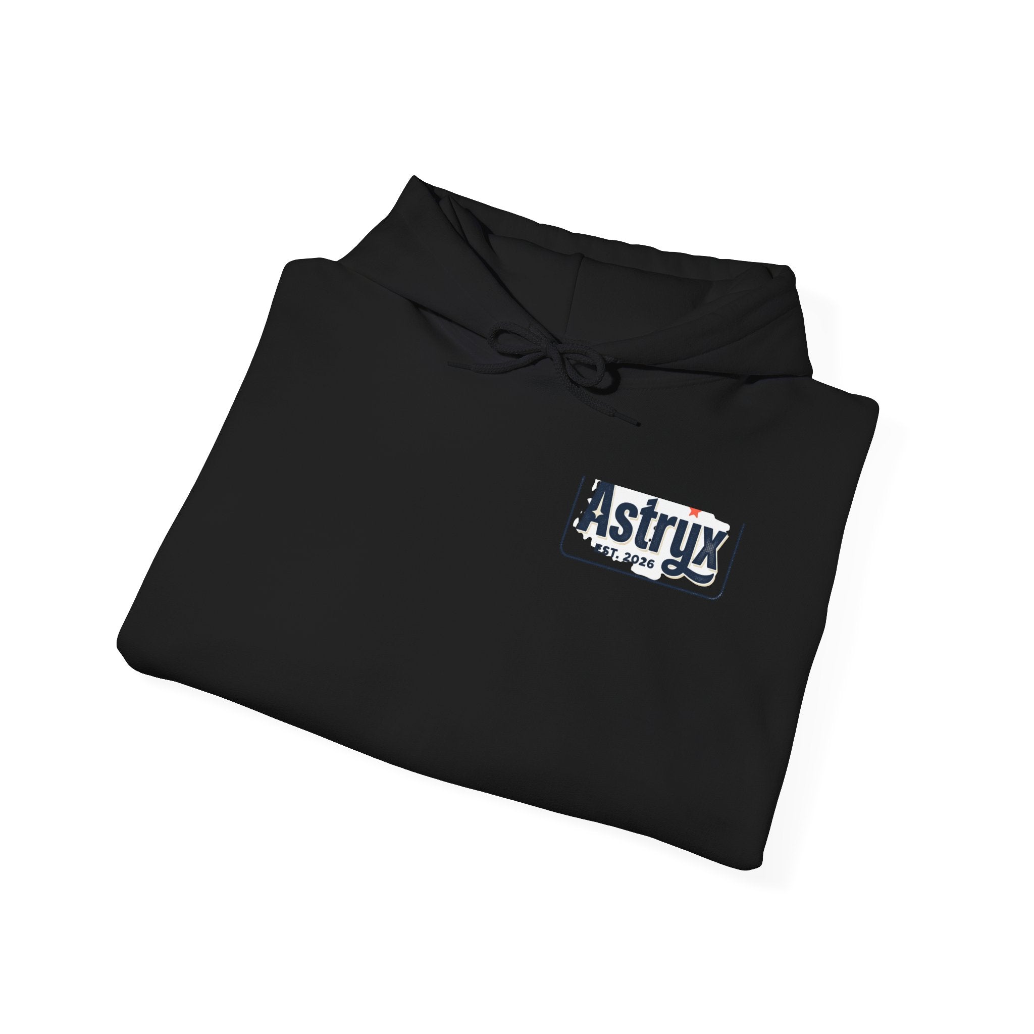Astryx Logo Hoodie — Minimal Chest-Logo Pullover Sweatshirt