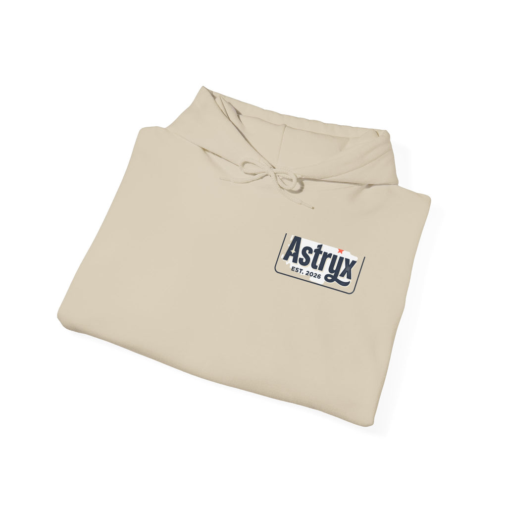 Astryx Logo Hoodie — Minimal Chest-Logo Pullover Sweatshirt