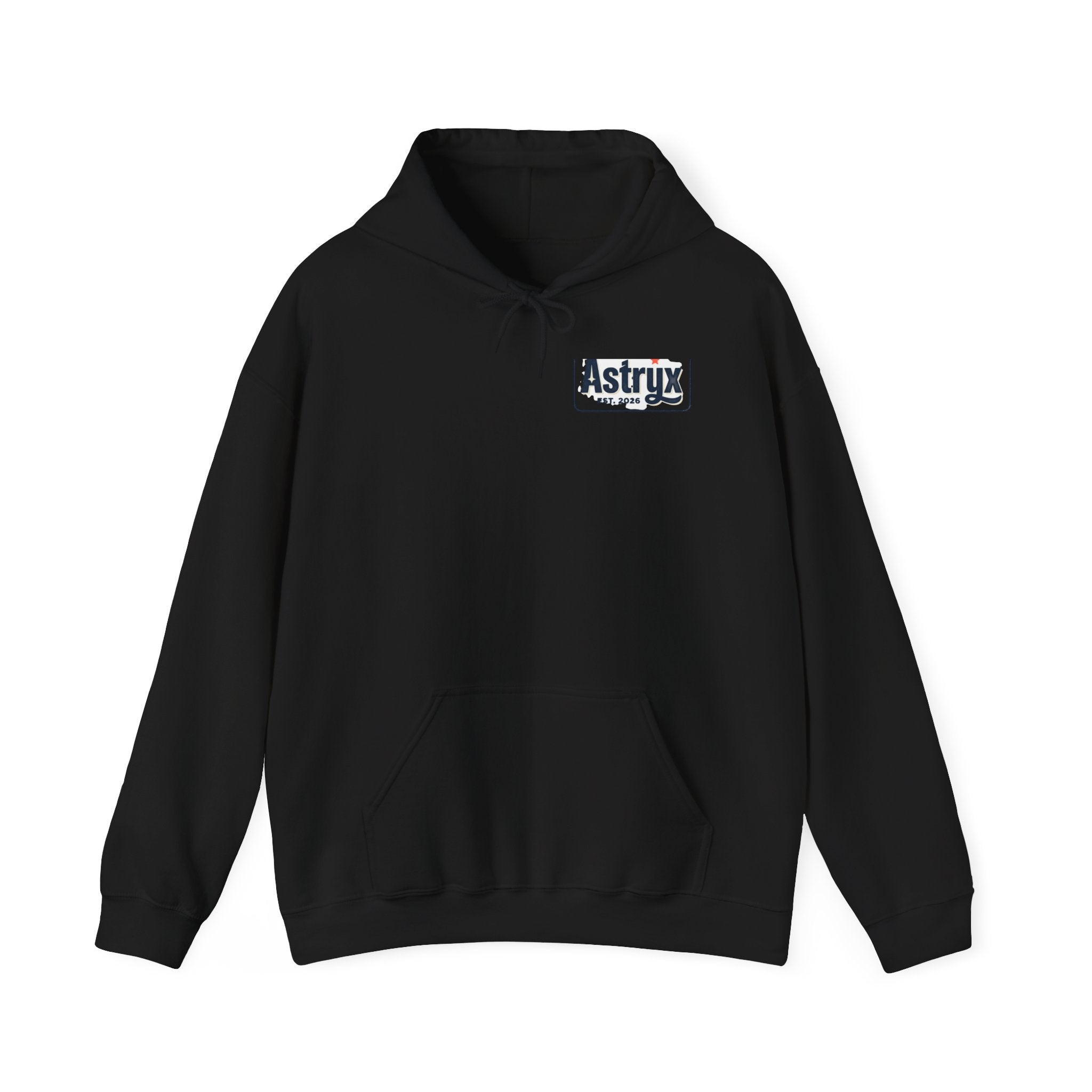 Astryx Logo Hoodie — Minimal Chest-Logo Pullover Sweatshirt