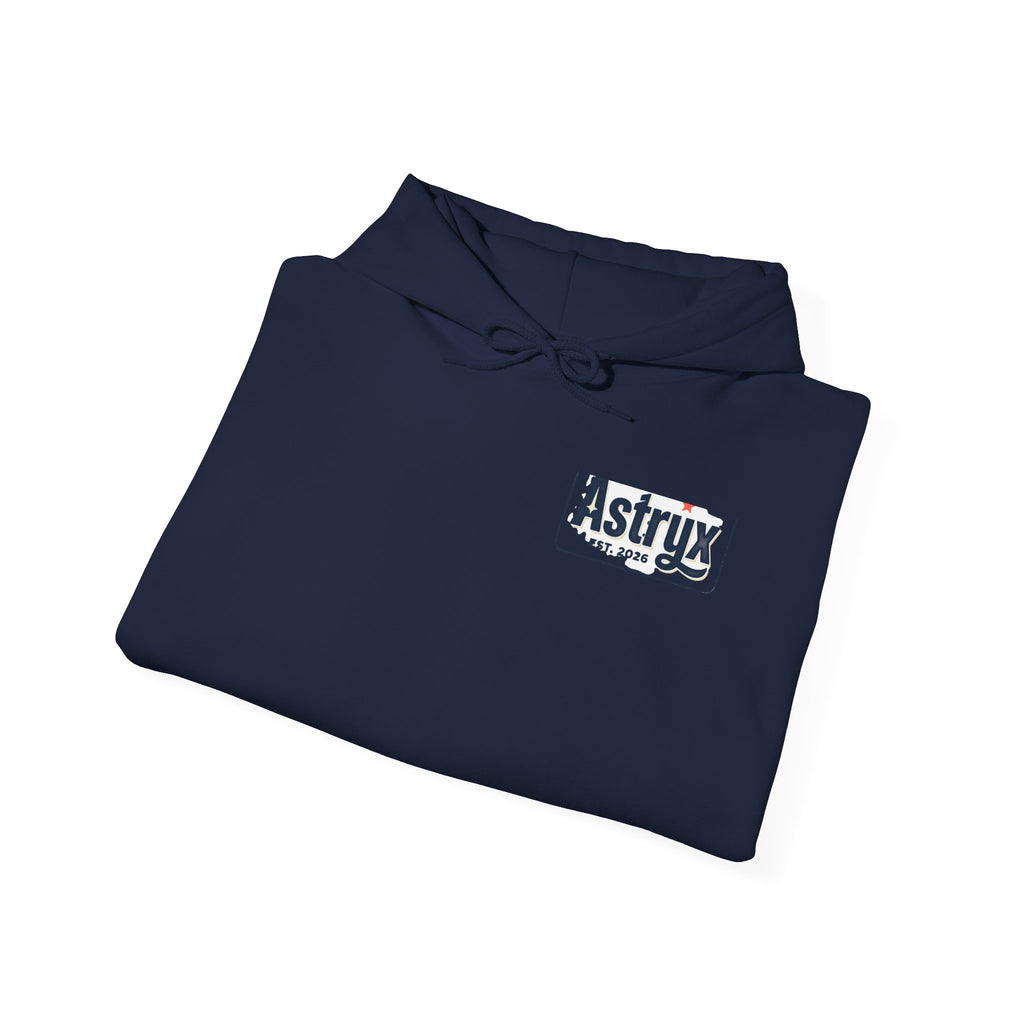 Astryx Logo Hoodie — Minimal Chest-Logo Pullover Sweatshirt
