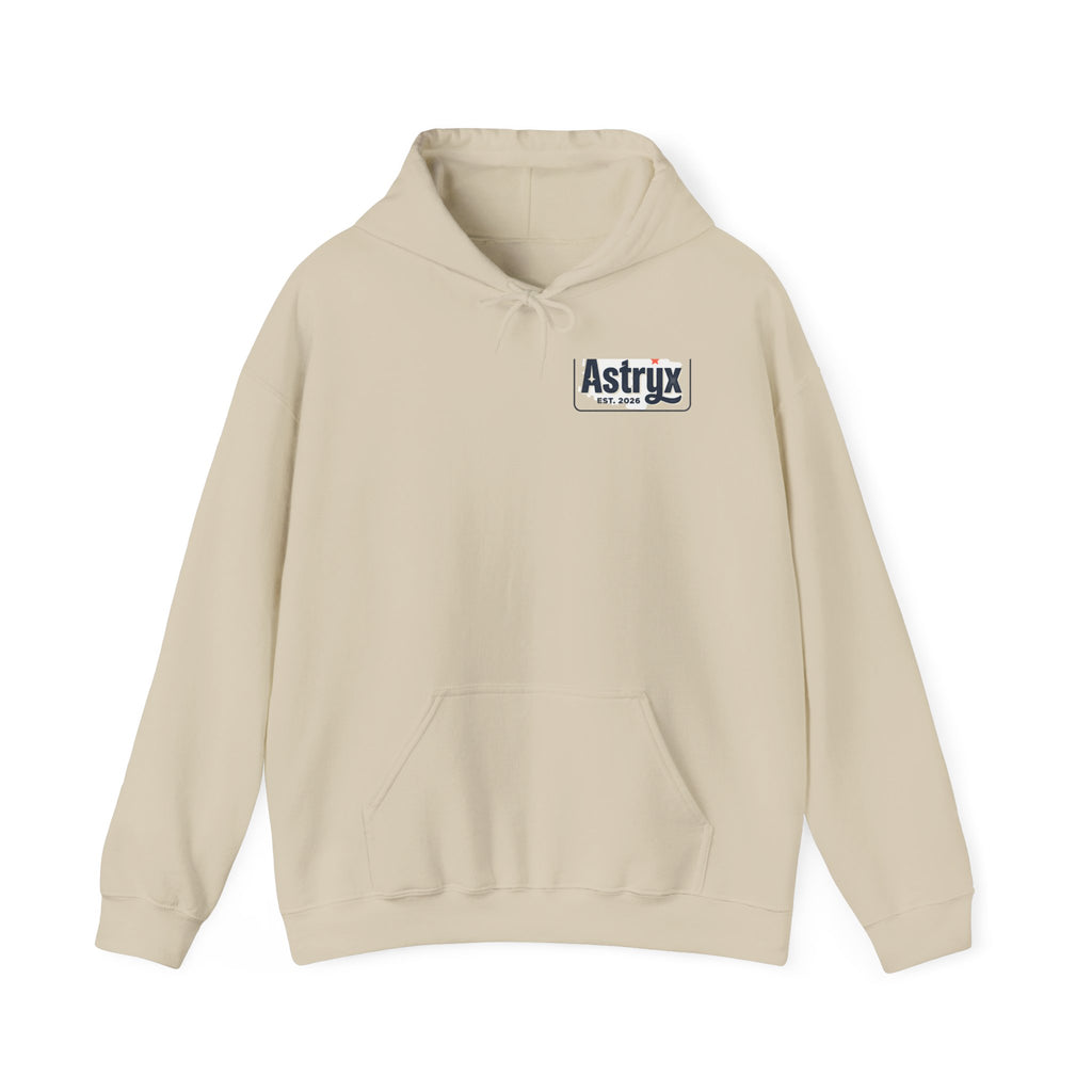 Astryx Logo Hoodie — Minimal Chest-Logo Pullover Sweatshirt