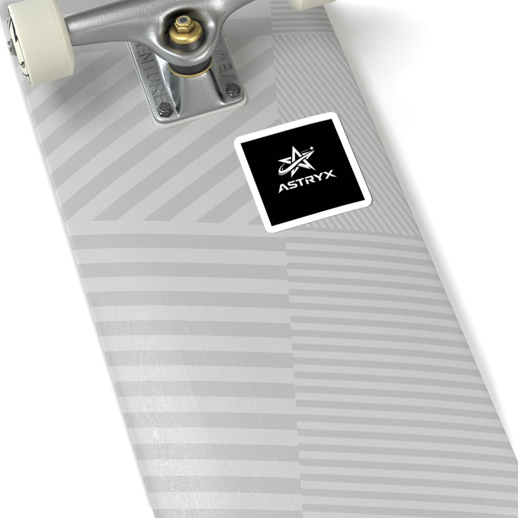ASTRYX Logo Kiss-Cut Sticker — Black Square Laptop Sticker