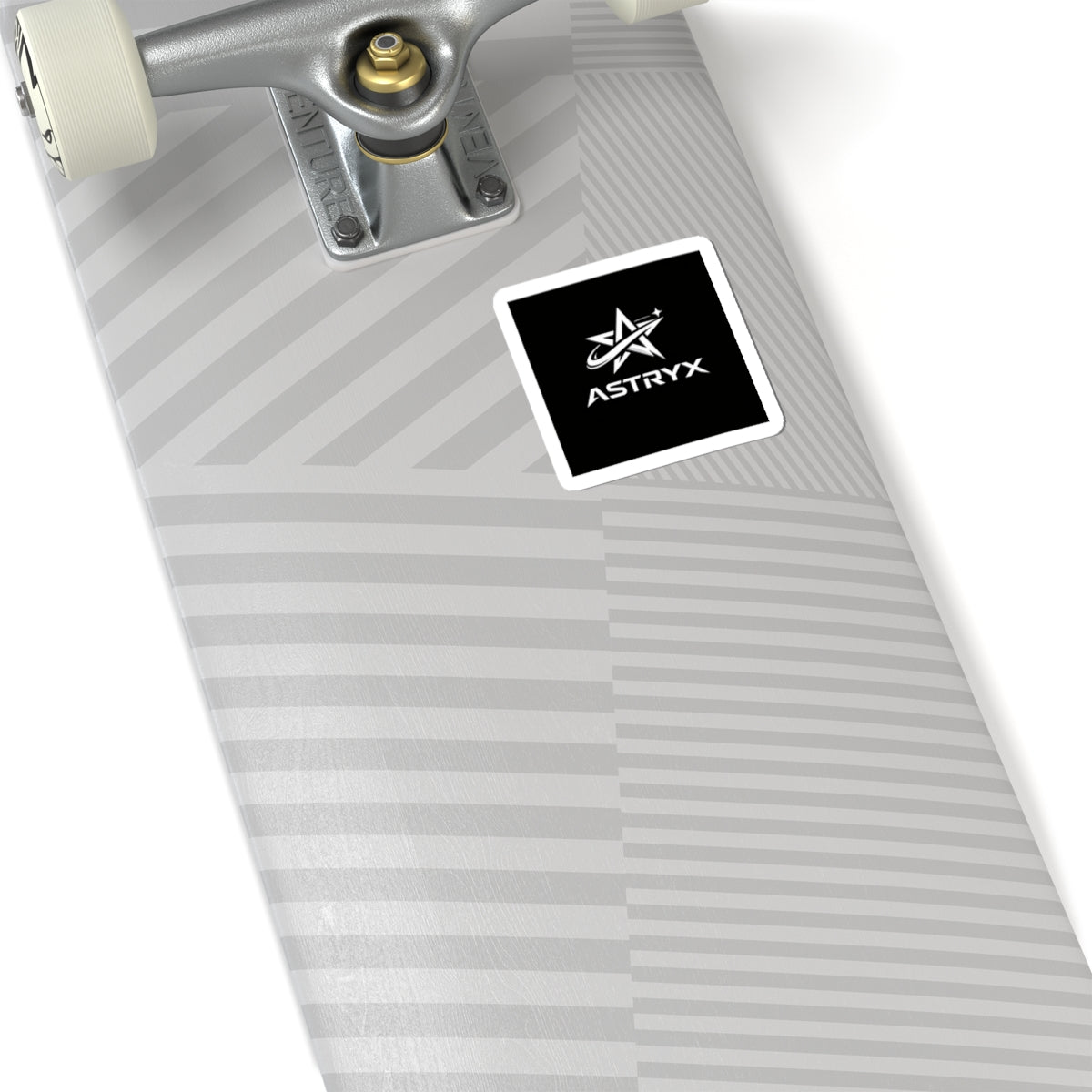 ASTRYX Logo Kiss-Cut Sticker — Black Square Laptop Sticker