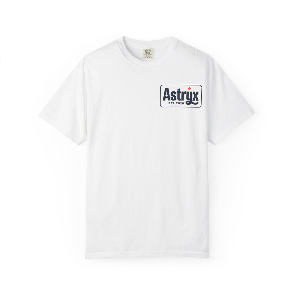 Sunrise Coast T-Shirt — Retro Sunset Graphic Tee with Mountains