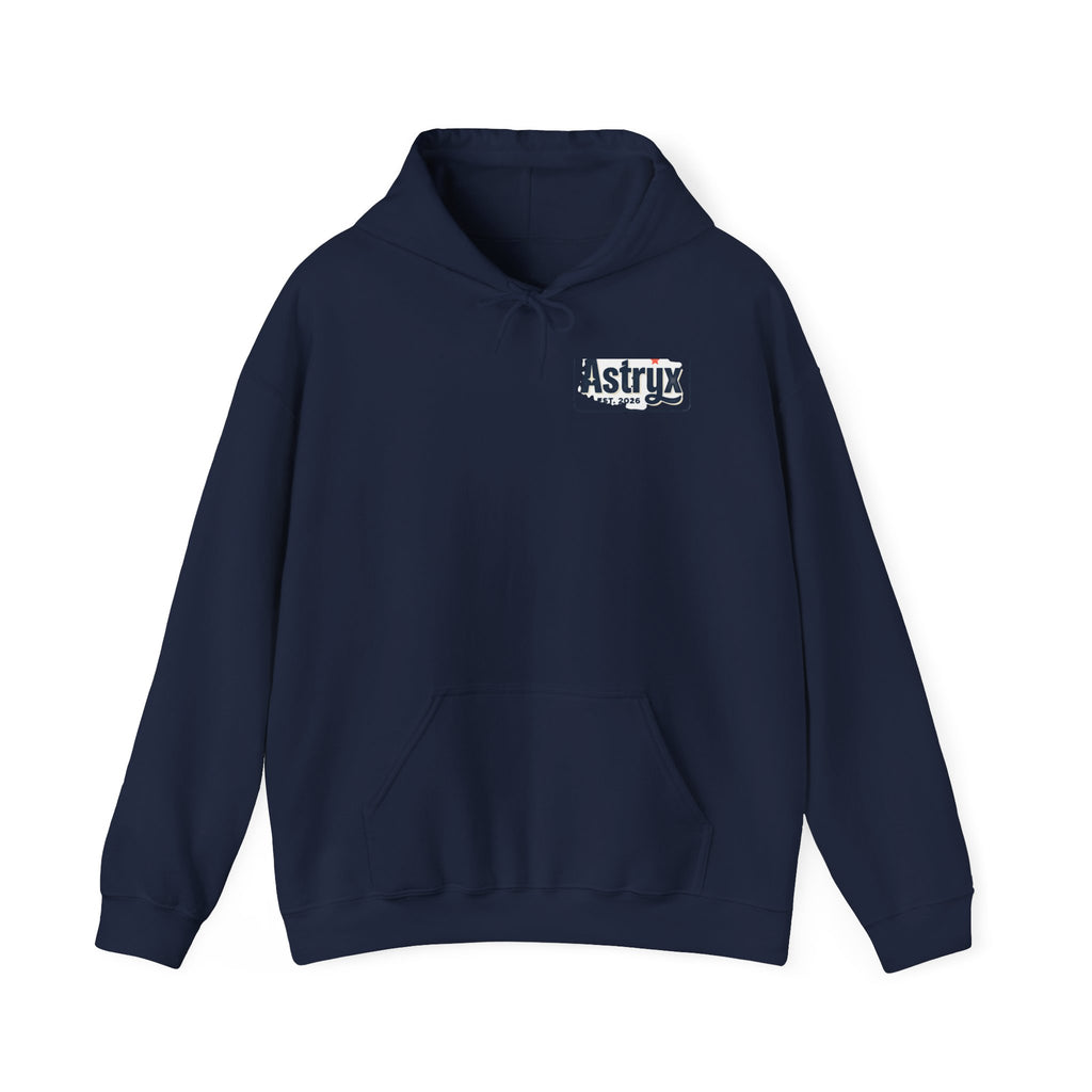Astryx Logo Hoodie — Minimal Chest-Logo Pullover Sweatshirt