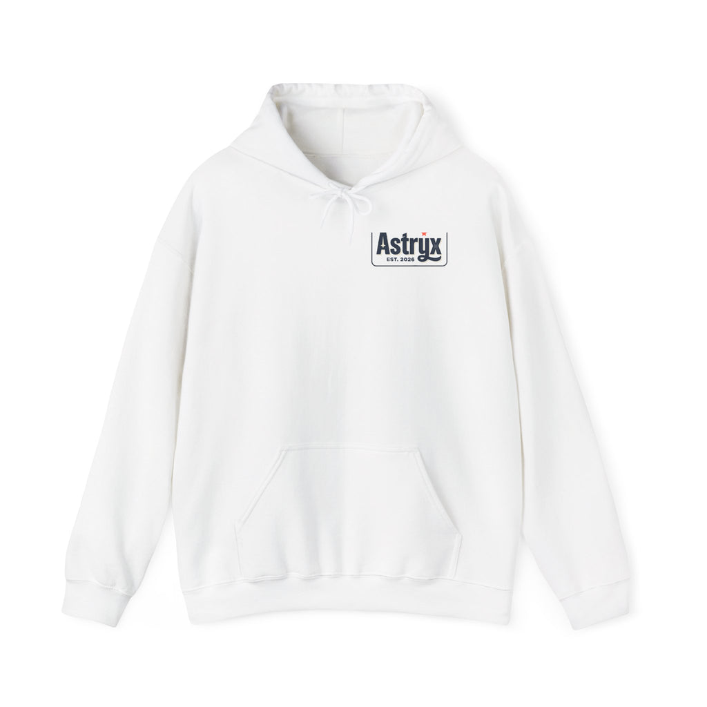 Astryx Logo Hoodie — Minimal Chest-Logo Pullover Sweatshirt