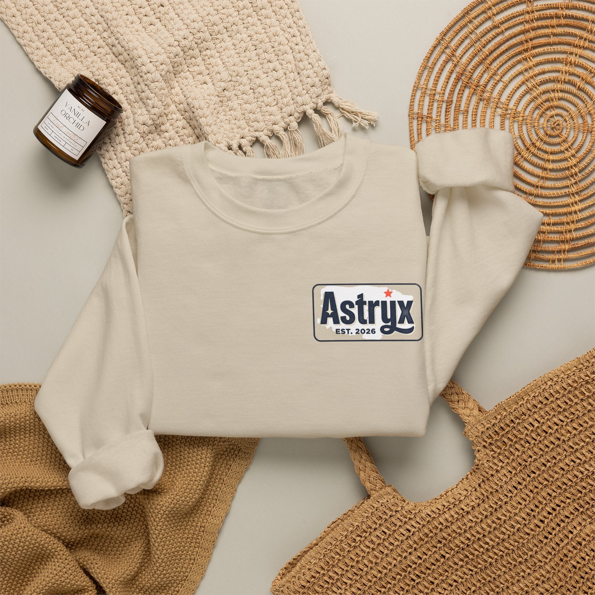 Astrix Retro Patch Crewneck Sweatshirt