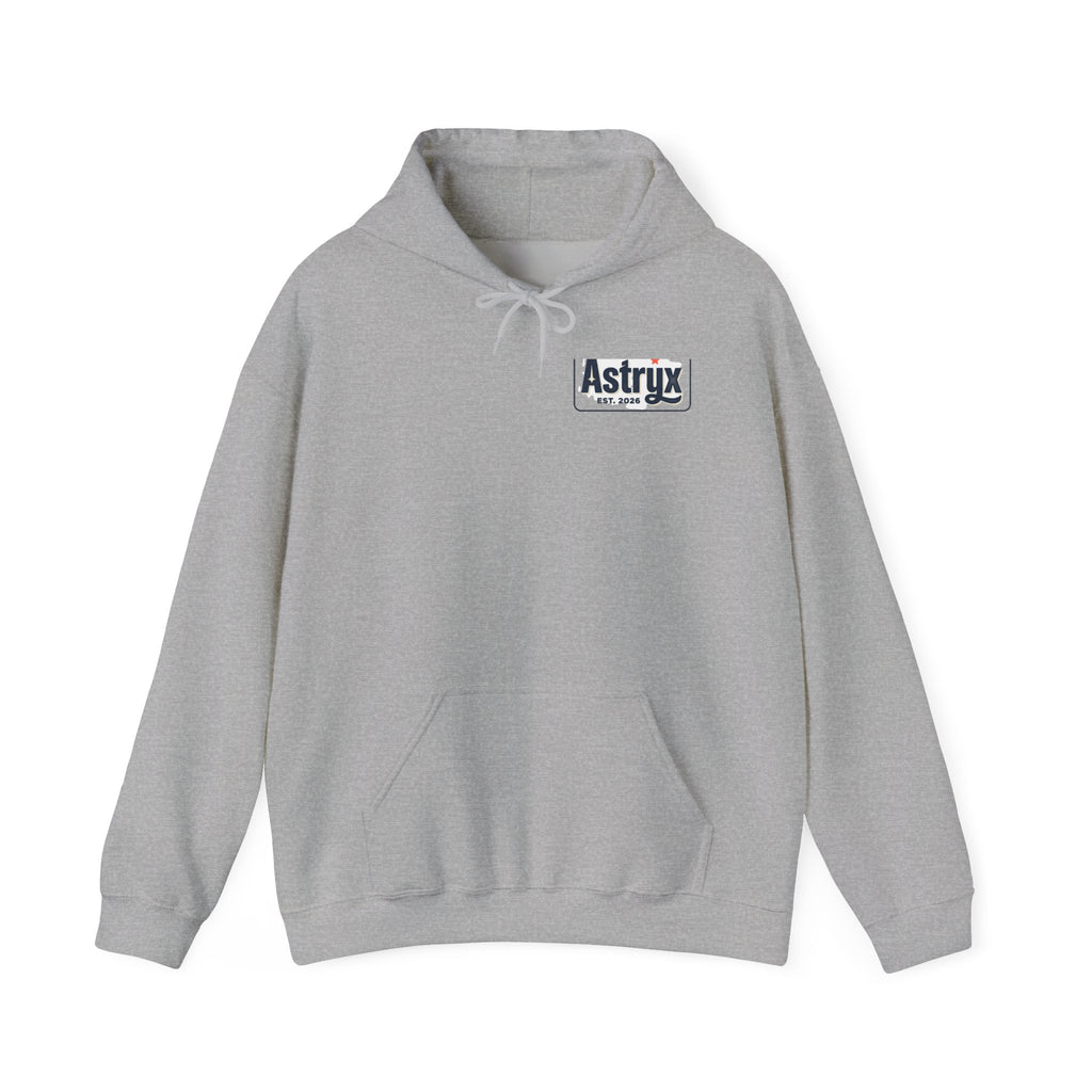 Astryx Logo Hoodie — Minimal Chest-Logo Pullover Sweatshirt