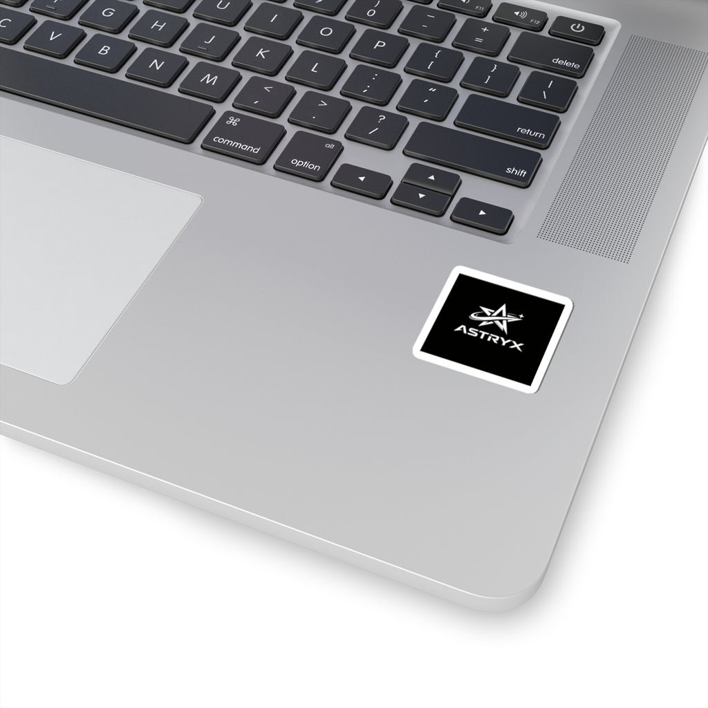 ASTRYX Logo Kiss-Cut Sticker — Black Square Laptop Sticker